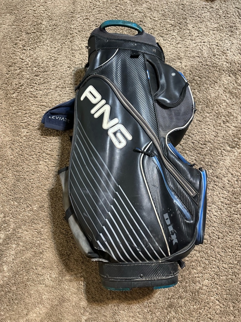 Vintage PING “triple black & blue” golf bag 00s